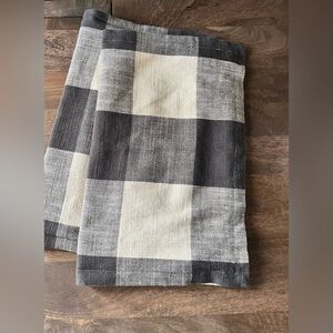 Set of 2 Pottery Barn Buffalo Check Standard Shams Charcoal 100% Cotton
